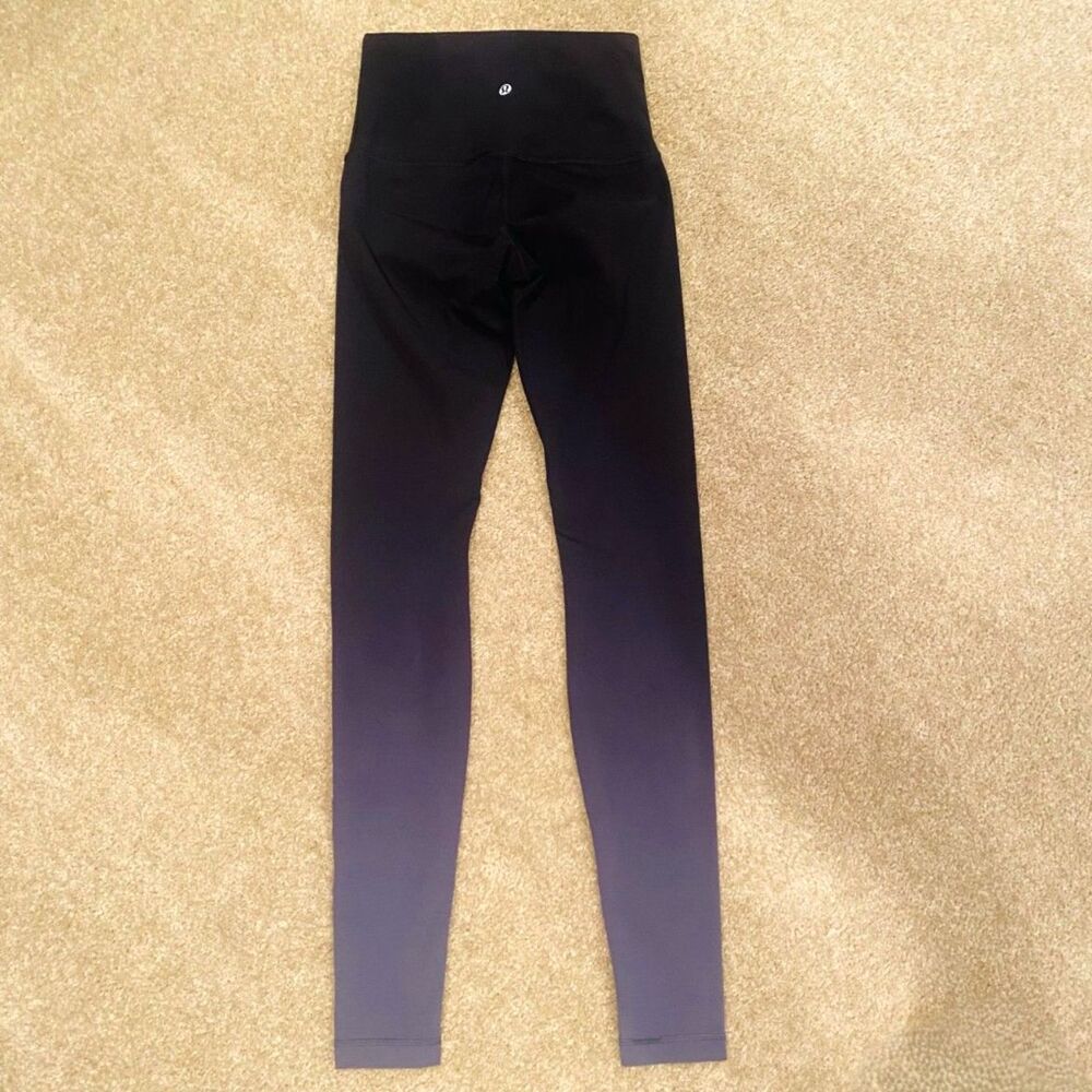 RARE Lululemon Wunder Under High Rise Leggings 28" Ombre Black Size 4 EUC - Picture 5 of 8